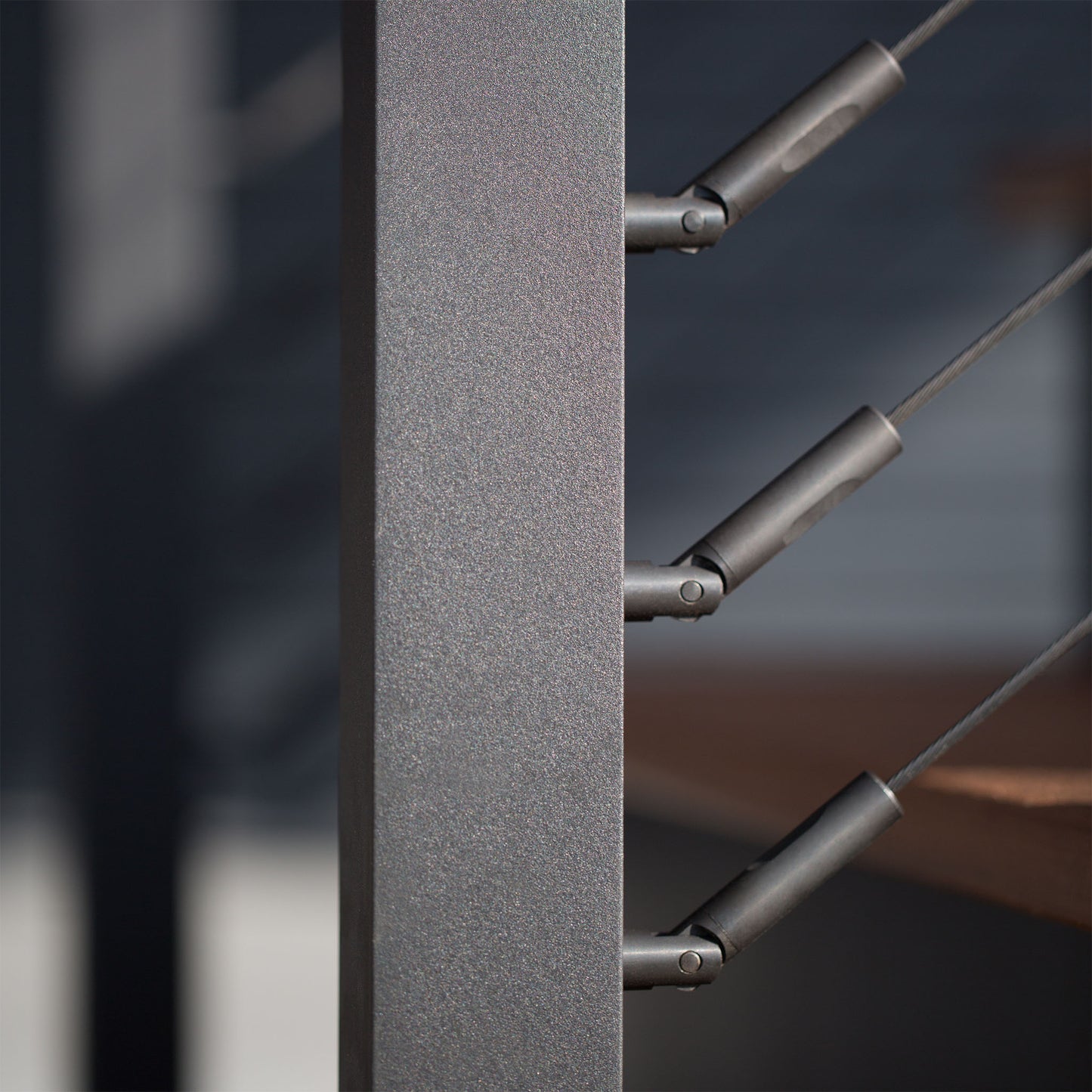 Black Stair Fitting With Screw - Keuka Cable