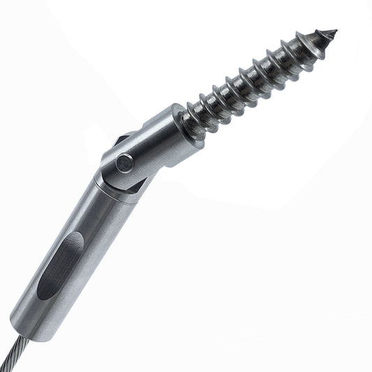 Stainless Stair Fitting With Lag - Keuka Cable