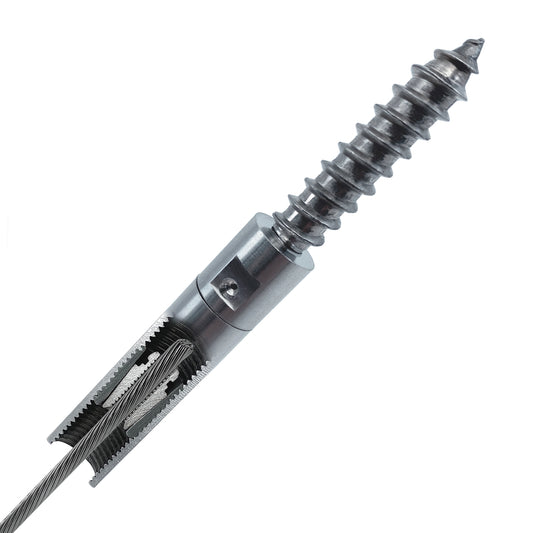 Stainless Level Fitting With Lag - Keuka Cable