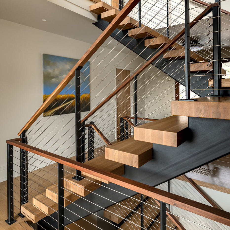 Stainless Stair Fitting With Screw - Keuka Cable