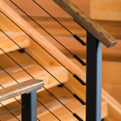 Black Stair Fitting With Screw - Keuka Cable