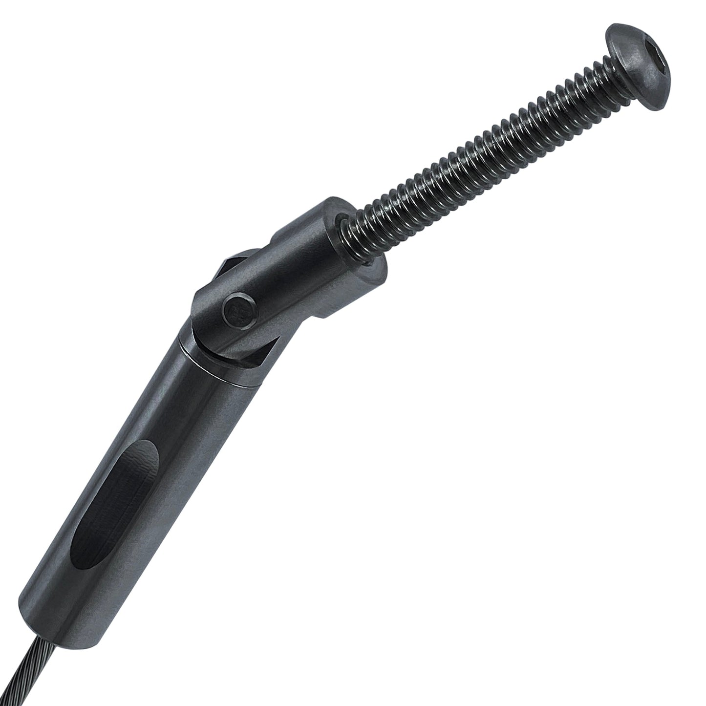 Black Stair Fitting With Screw - Keuka Cable