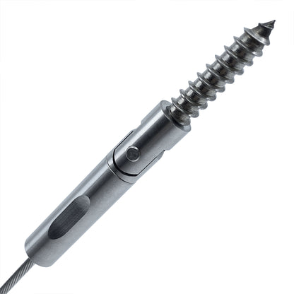 Stainless Stair Fitting With Lag - Keuka Cable